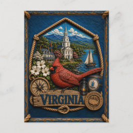 Virginia Vintage Reizen Briefkaart