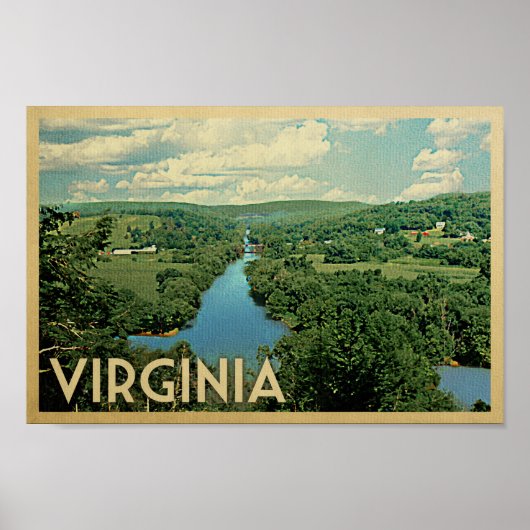 Virginia Vintage Travel Poster James (Voorkant)