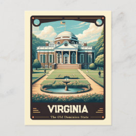 Virginia | Vintage van patriottische spirit Briefkaart