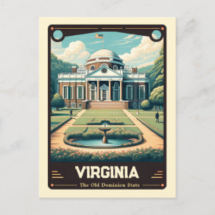 Virginia   Vintage van patriottische spirit Briefkaart