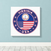 Virginia, Virginia poster, Virginia canvas Afdruk (Insitu (Houten vloer))