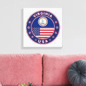 Virginia, Virginia poster, Virginia canvas Afdruk (Insitu (Woonkamer))