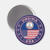 Virginia, Virginia sticker,phone case, tote bag, Magneet (Voorkant / Achterkant)