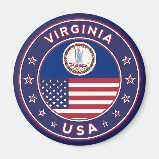 Virginia, Virginia sticker,phone case, tote bag, Magneet (Voorkant)