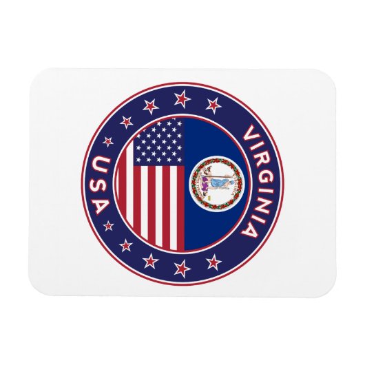 Virginia, Virginia sticker, telefoonzaak, canvas t Magneet (Horizontaal)