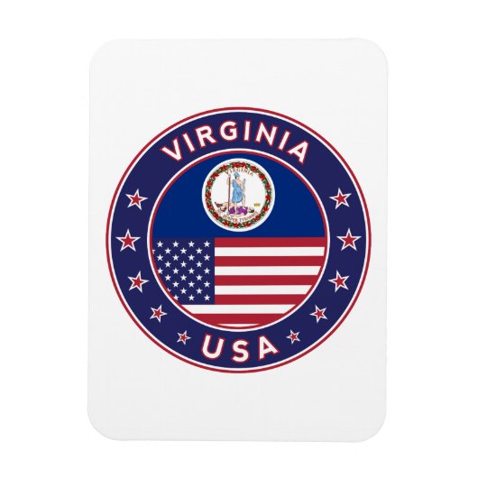 Virginia, Virginia sticker, telefoonzaak, canvas t Magneet (Verticaal)