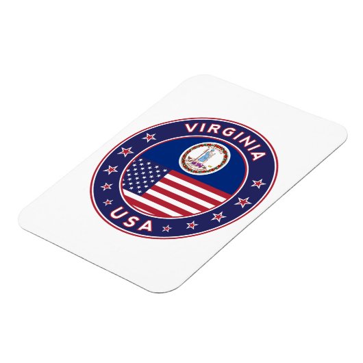 Virginia, Virginia sticker, telefoonzaak, canvas t Magneet (Linkerzijde)
