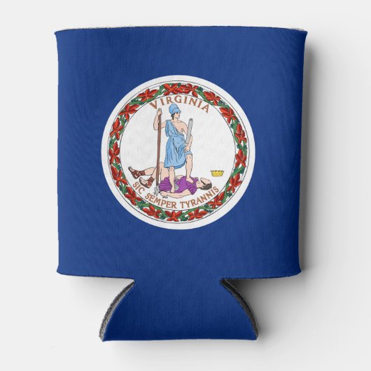 Virginia vlag, Amerikaanse vlag Blikjeskoeler (Voorkant)