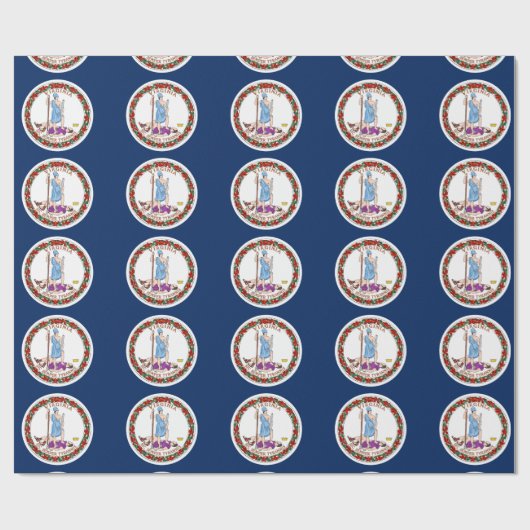 Virginia vlag cadeaupapier (Vlak)