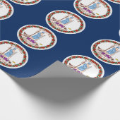 Virginia vlag cadeaupapier (Hoek)