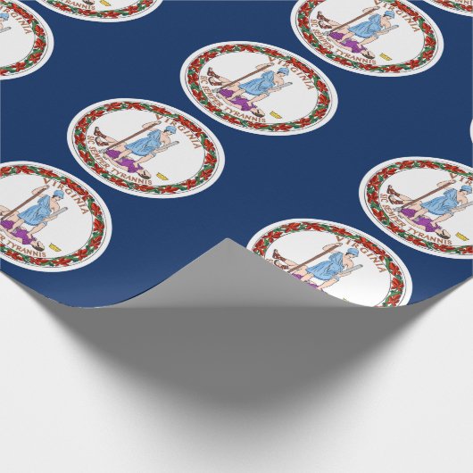 Virginia vlag cadeaupapier (Hoek)
