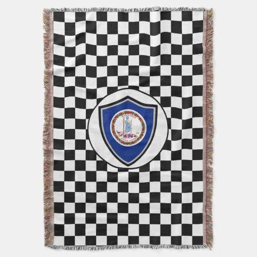 Virginia vlag deken (Voorkant Verticaal)