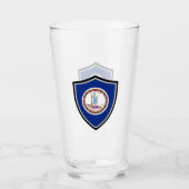 Virginia vlag glas (Voorkant)