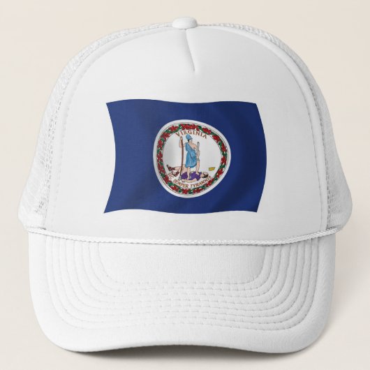 Virginia Vlag Hoed Trucker Pet (Voorkant)