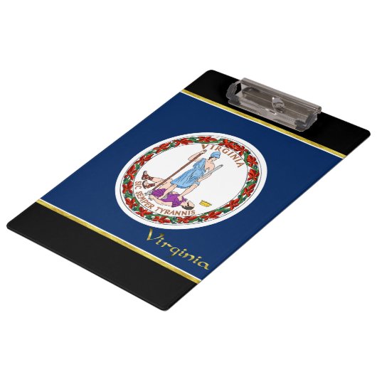 Virginia vlag klembord (Gekanteld)