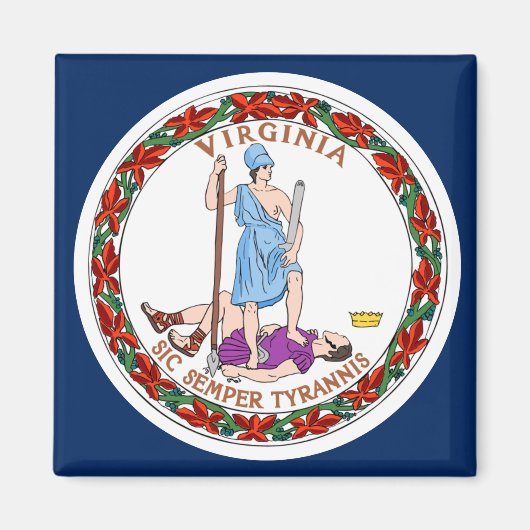 Virginia vlag magneet (Voorkant)