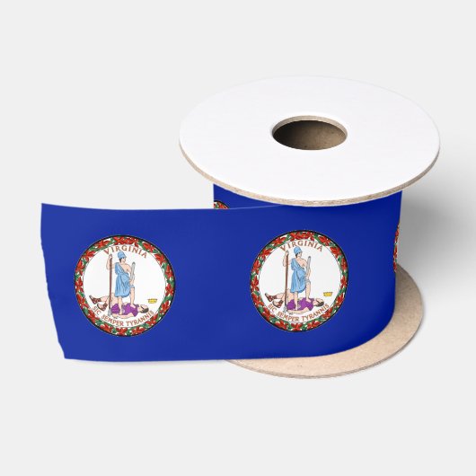 Virginia vlag satijnen lint (Spoel)