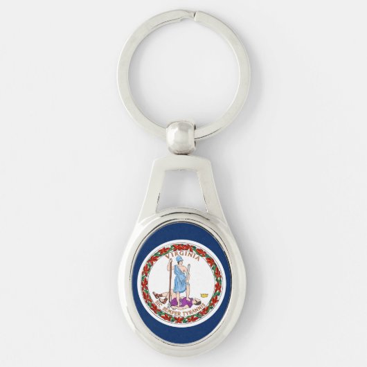 Virginia vlag sleutelhanger (Voorkant)