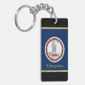 Virginia vlag sleutelhanger (Voorkant Links)
