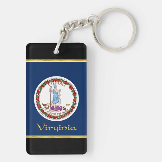Virginia vlag sleutelhanger (achterkant)