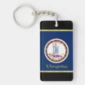 Virginia vlag sleutelhanger (Voorkant)