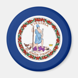 virginia vlag verenigd - amerika - symbool magneet