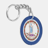 virginia vlag verenigd - amerika - symbool sleutelhanger (Voorkant Links)