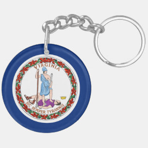 virginia vlag verenigd - amerika - symbool sleutelhanger