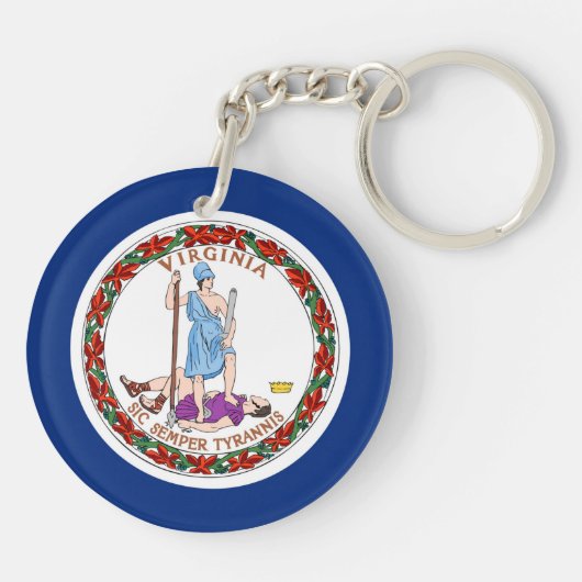 virginia vlag verenigd - amerika - symbool sleutelhanger (Achterkant)