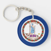 virginia vlag verenigd - amerika - symbool sleutelhanger (Voorkant)