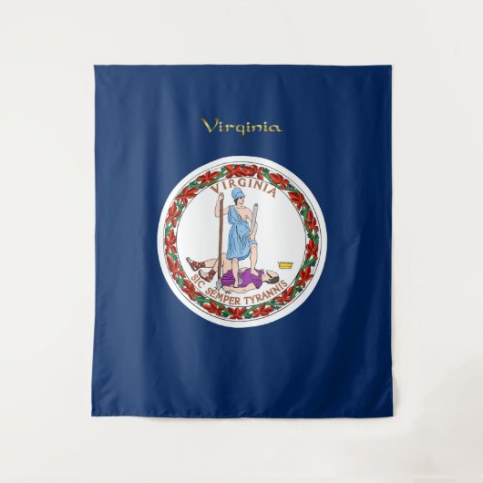 Virginia vlag wandkleed (Voorkant)
