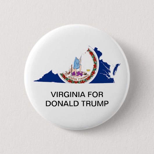 Virginia voor DONALD TRUMP Presidentiële Button 20 (Voorkant)