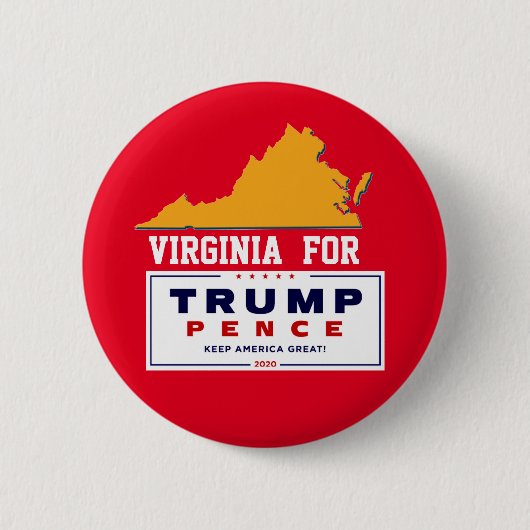 Virginia voor Trump Pence 2020 Ronde Button 5,7 Cm (Voorkant)