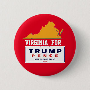 Virginia voor Trump Pence 2020 Ronde Button 5,7 Cm