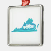 Virginia Wave Vist Metalen Ornament (Links)
