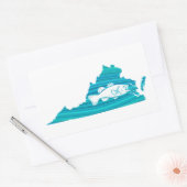 Virginia Wave Vist Rechthoekige Sticker (Envelop)