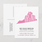 VIRGINIA We hebben het nieuwe adres Nieuw startpun Briefkaart (Voorkant / Achterkant)