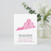 VIRGINIA We hebben het nieuwe adres Nieuw startpun Briefkaart (Staand voorkant)