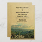 Virginia Wedding Invitation  Mountain Hills Kaart (Voorkant / Achterkant)