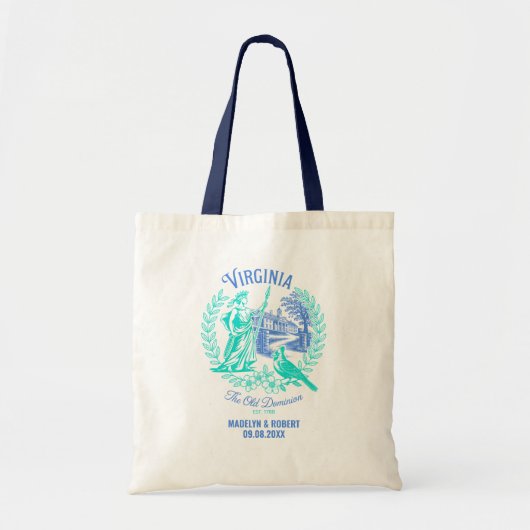 Virginia Wedding Welcome Bag, State Love Tote Bag (Voorkant)