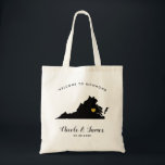 Virginia Wedding Welcome Bag voor Hotel Guests Tote Bag<br><div class="desc">Het weekend van de bruiloft heet cadeautas voor gasten uit de stad voor je bruiloft,  met afbeelding uit Virginia. Vul tas met je favoriete godies. Klik "pas verder"aan om het hart naar de plaats van uw gebeurtenis te verplaatsen.</div>