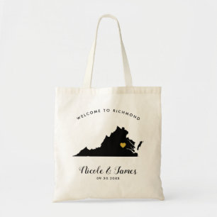 Virginia Wedding Welcome Bag voor Hotel Guests Tote Bag