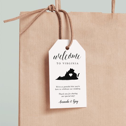 Virginia Wedding Welcome Cadeaulabel