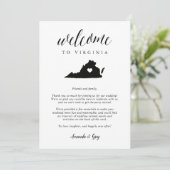 Virginia Wedding Welcome Letter & Itinerary (Staand voorkant)
