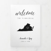 Virginia Wedding Welcome Letter & Itinerary Drieluik Programma (Cover)