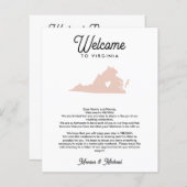 VIRGINIA Welkomstbrief voor elke COLOR (Voorkant / Achterkant)