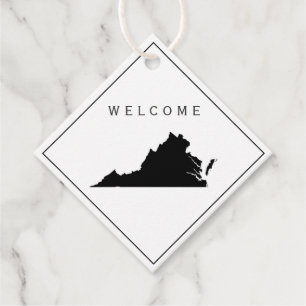Virginia welkomsttas cadeau Labels voor bruiloft w
