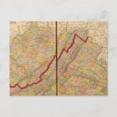 Virginia, West Virginia Briefkaart (Voorkant)