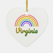 Virginia - West Virginia - Richmond - Rainbow Keramisch Ornament (Voorkant)