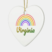 Virginia - West Virginia - Richmond - Rainbow Keramisch Ornament (Links)